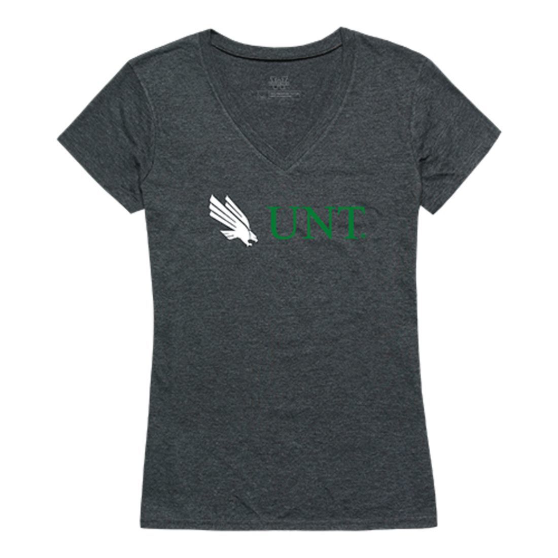 UNT University of North Texas Mean Green Womens Institutional Tee T-Shirt Heather Charcoal-Campus-Wardrobe
