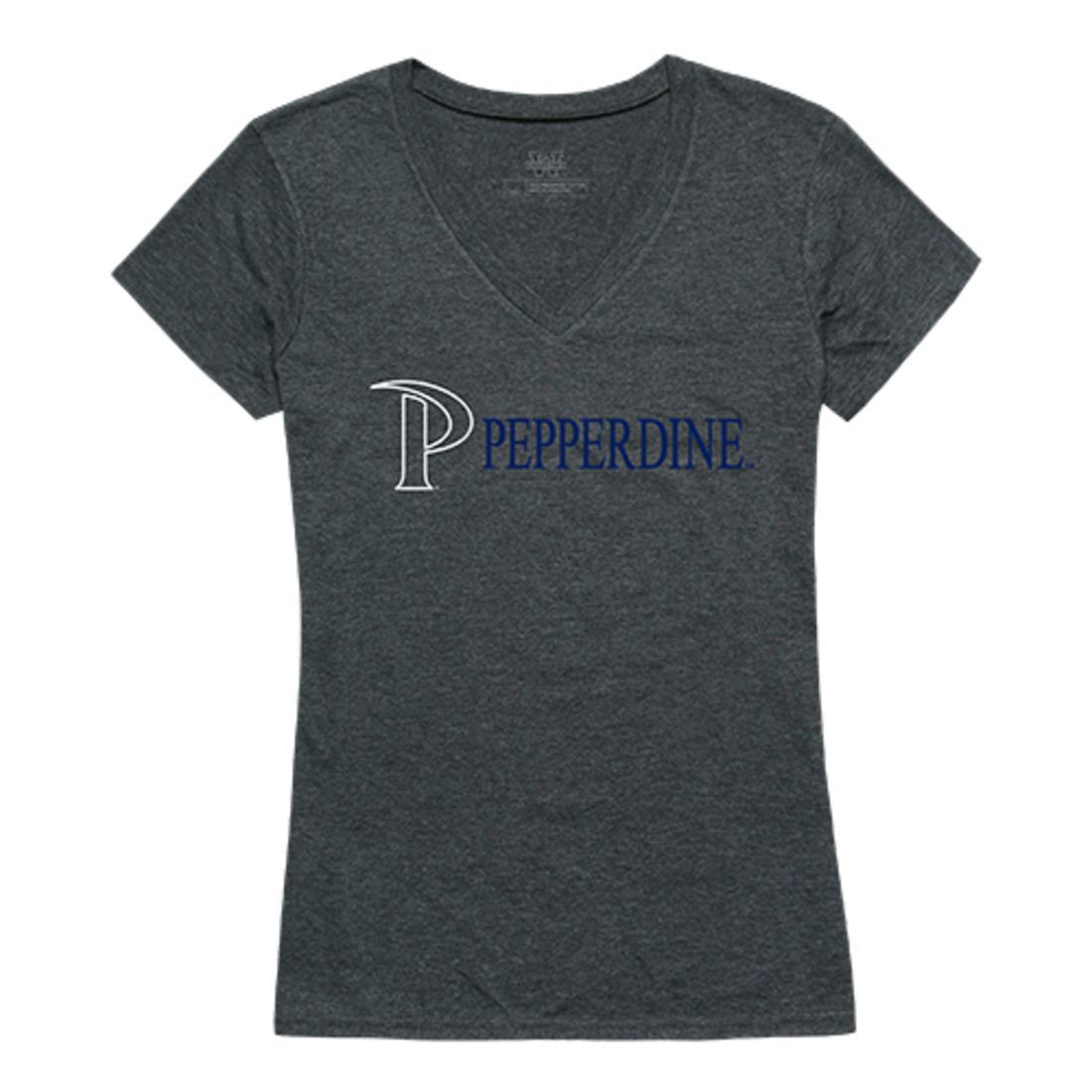 Pepperdine University Waves Womens Institutional Tee T-Shirt Heather Charcoal-Campus-Wardrobe