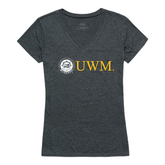 UWM University of Wisconsin Milwaukee Panthers Womens Institutional Tee T-Shirt Heather Charcoal-Campus-Wardrobe