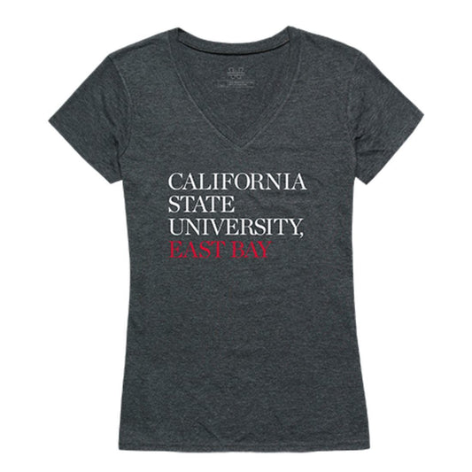 CSUEB Cal State University East Bay Pioneers Womens Institutional Tee T-Shirt Heather Charcoal-Campus-Wardrobe
