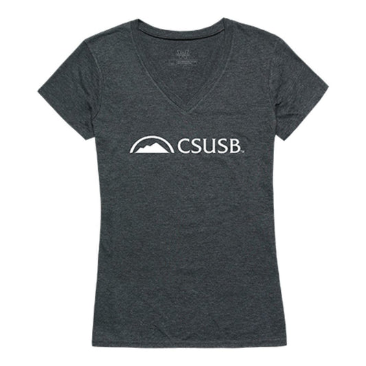 CSUSB Cal State University San Bernardino Coyotes Womens Institutional Tee T-Shirt Heather Charcoal-Campus-Wardrobe