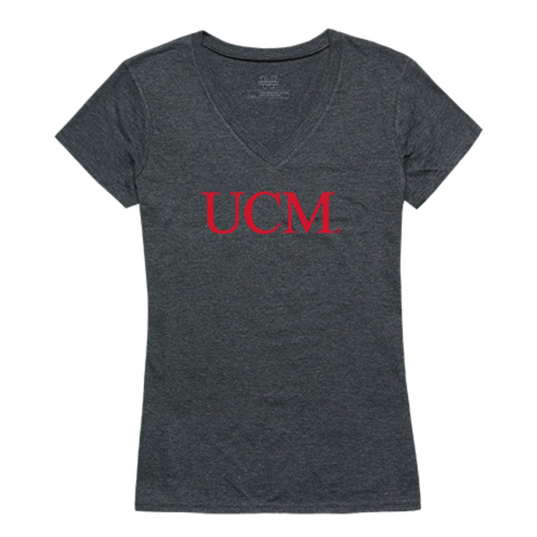 UCM University of Central Missouri Mules Womens Institutional Tee T-Shirt Heather Charcoal-Campus-Wardrobe