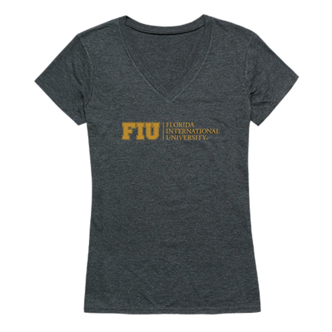 FIU Florida International University Panthers Womens Institutional Tee T-Shirt Heather Charcoal-Campus-Wardrobe