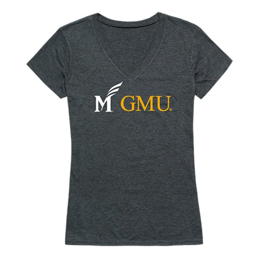 GMU George Mason University Patriots Womens Institutional Tee T-Shirt Heather Charcoal-Campus-Wardrobe