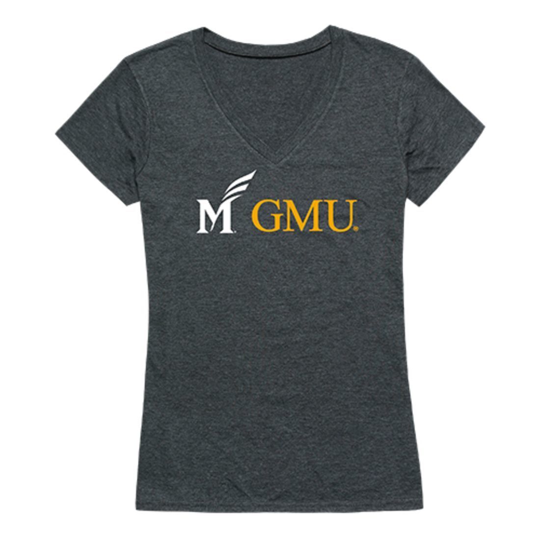 GMU George Mason University Patriots Womens Institutional Tee T-Shirt Heather Charcoal-Campus-Wardrobe