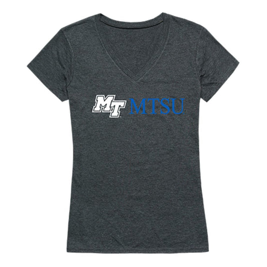 MTSU Middle Tennessee State University Blue Raiders Womens Institutional Tee T-Shirt Heather Charcoal-Campus-Wardrobe