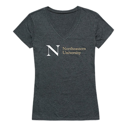 Northeastern University Huskies Womens Institutional Tee T-Shirt Heather Charcoal-Campus-Wardrobe