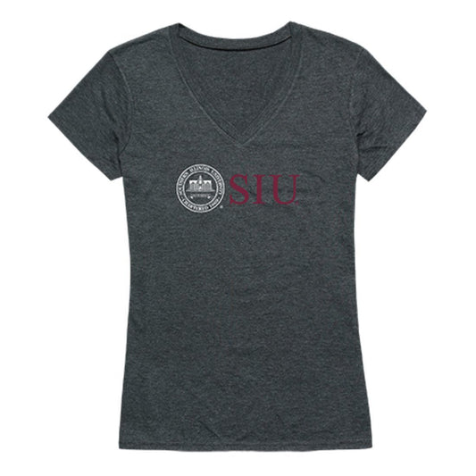 SIU Southern Illinois University Salukis Womens Institutional Tee T-Shirt Heather Charcoal-Campus-Wardrobe