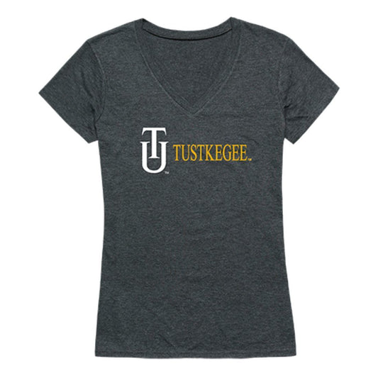 Tuskegee University Tigers Womens Institutional Tee T-Shirt Heather Charcoal-Campus-Wardrobe