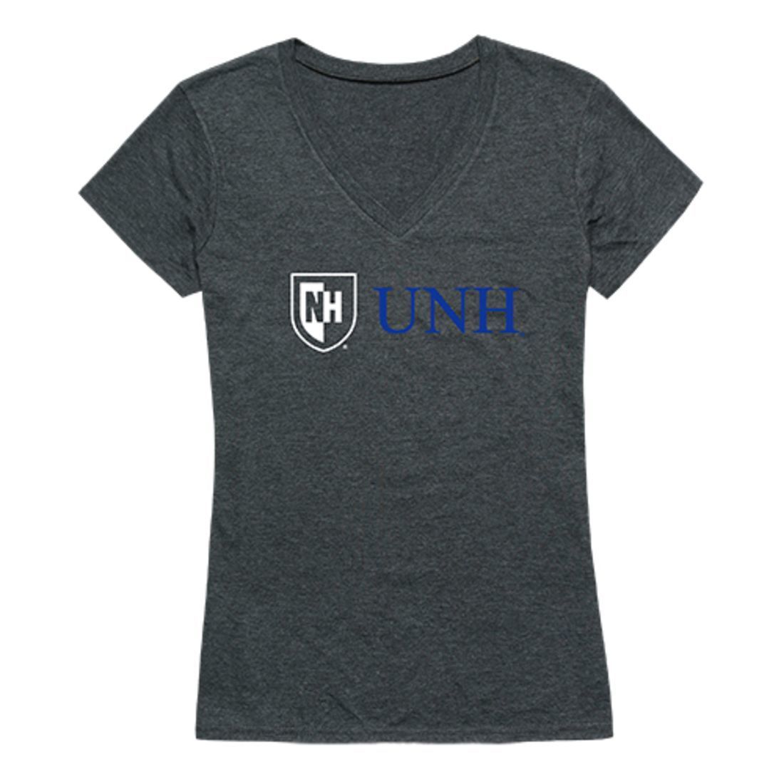 UNH University of New Hampshire Wildcats Womens Institutional Tee T-Shirt Heather Charcoal-Campus-Wardrobe