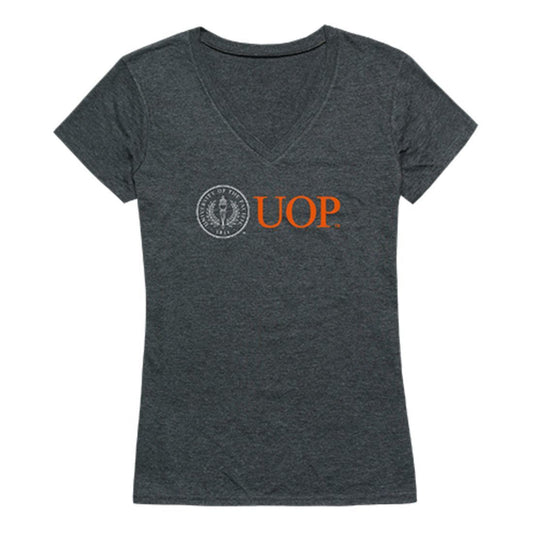 University of the Pacific Tigers Womens Institutional Tee T-Shirt Heather Charcoal-Campus-Wardrobe