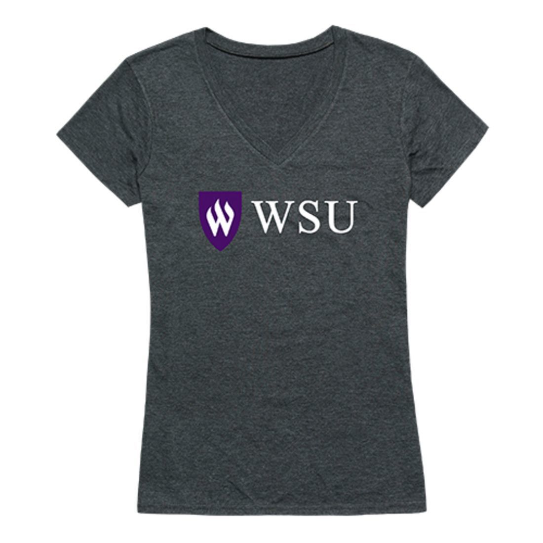 Weber State University Wildcats Womens Institutional Tee T-Shirt Heather Charcoal-Campus-Wardrobe