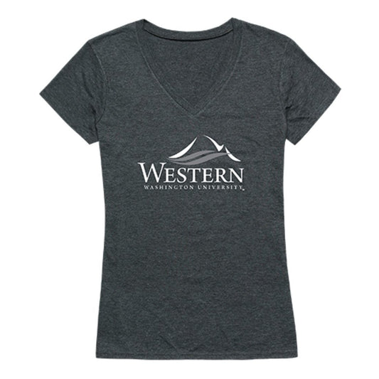 Western Washington University WWU Vikings Womens Institutional Tee T-Shirt Heather Charcoal-Campus-Wardrobe