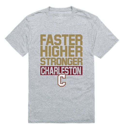 College of Charleston Cougars Workout T-Shirt Heather Grey-Campus-Wardrobe