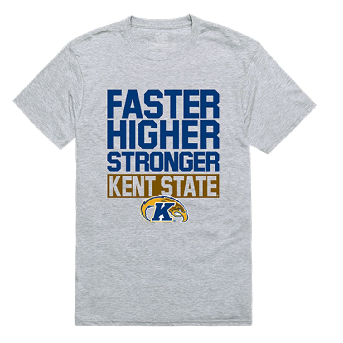 Kent State University The Golden Eagles Workout T-Shirt Heather Grey-Campus-Wardrobe