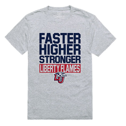 Liberty University Flames Workout T-Shirt Heather Grey-Campus-Wardrobe