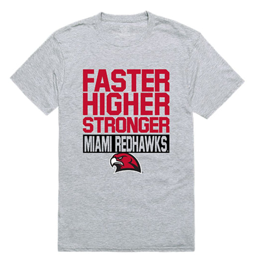 Miami University RedHawks Workout T-Shirt Heather Grey-Campus-Wardrobe