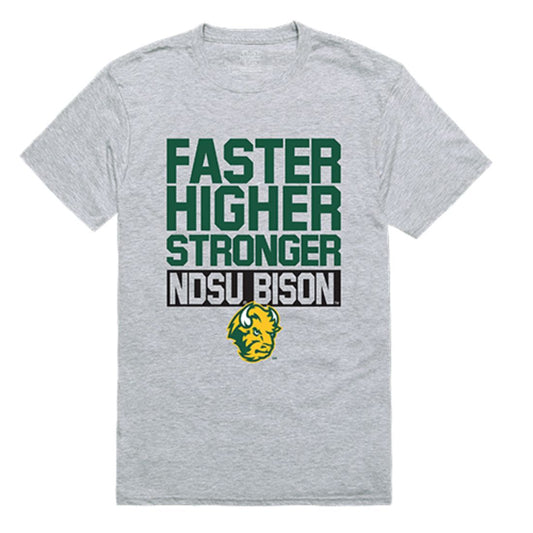 NDSU North Dakota State University Bison Thundering Herd Workout T-Shirt Heather Grey-Campus-Wardrobe