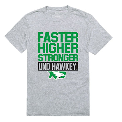 UND University of North Dakota Fighting Hawks Workout T-Shirt Heather Grey-Campus-Wardrobe