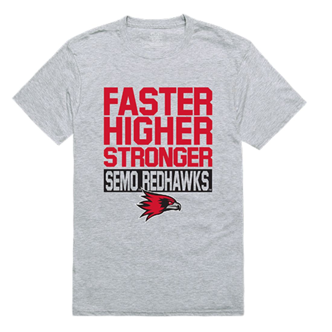 SEMO Southeast Missouri State University Redhawks Workout T-Shirt Heather Grey-Campus-Wardrobe