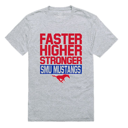 SMU Southern Methodist University Mustangs Workout T-Shirt Heather Grey-Campus-Wardrobe