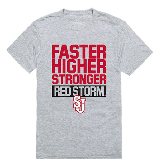 St. John's University Red Storm Workout T-Shirt Heather Grey-Campus-Wardrobe