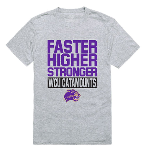 WCU Western Carolina University Catamounts Workout T-Shirt Heather Grey-Campus-Wardrobe