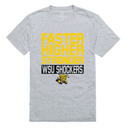 WSU Wichita State University Shockers Workout T-Shirt Heather Grey-Campus-Wardrobe