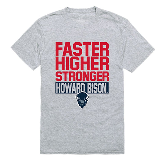 Howard University Bison Workout T-Shirt Heather Grey-Campus-Wardrobe