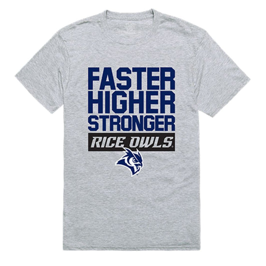 Rice University Owls Workout T-Shirt Heather Grey-Campus-Wardrobe