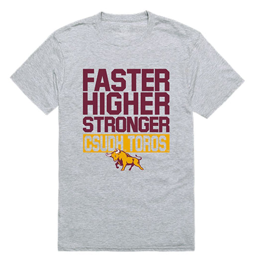 CSUDH California State University Dominguez Hills Toros Workout T-Shirt Heather Grey-Campus-Wardrobe