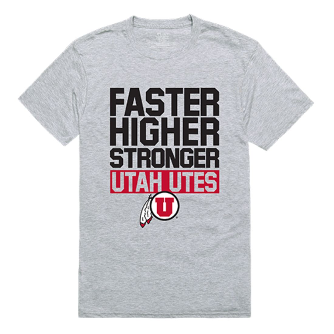 University of Utah Utes Workout T-Shirt Heather Grey-Campus-Wardrobe