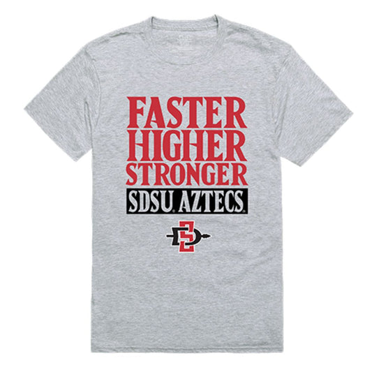 SDSU San Diego State University Aztecs Workout T-Shirt Heather Grey-Campus-Wardrobe
