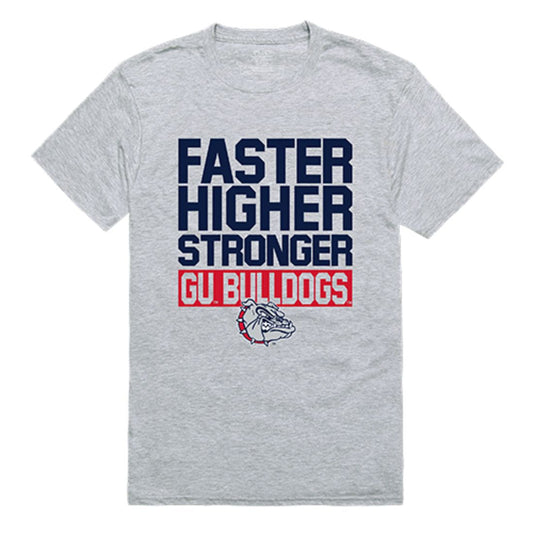 Gonzaga University Bulldogs Workout T-Shirt Heather Grey-Campus-Wardrobe