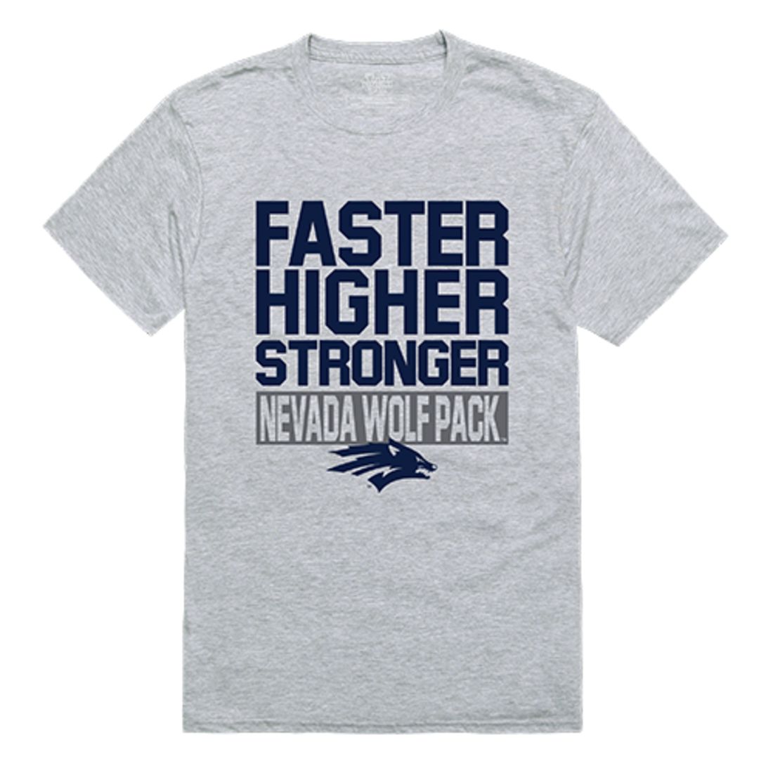 UNR University of Nevada Wolf Pack Workout T-Shirt Heather Grey-Campus-Wardrobe