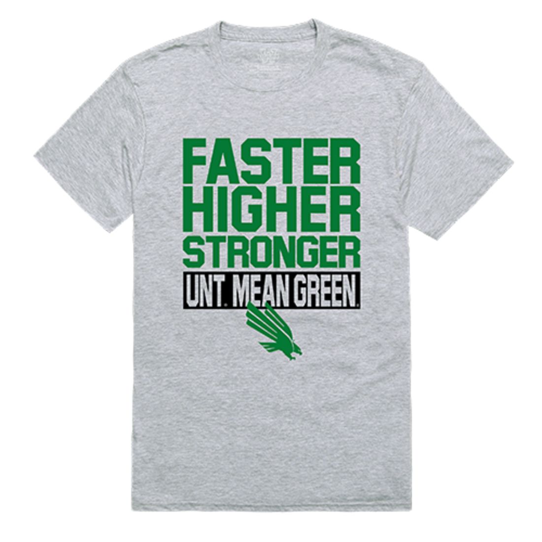 UNT University of North Texas Mean Green Workout T-Shirt Heather Grey-Campus-Wardrobe