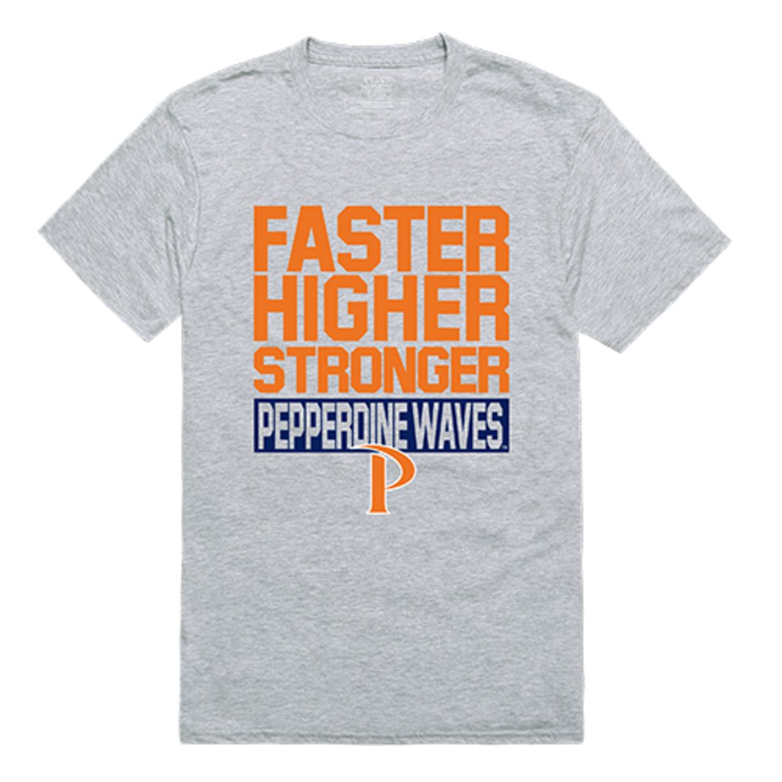 Pepperdine University Waves Workout T-Shirt Heather Grey-Campus-Wardrobe
