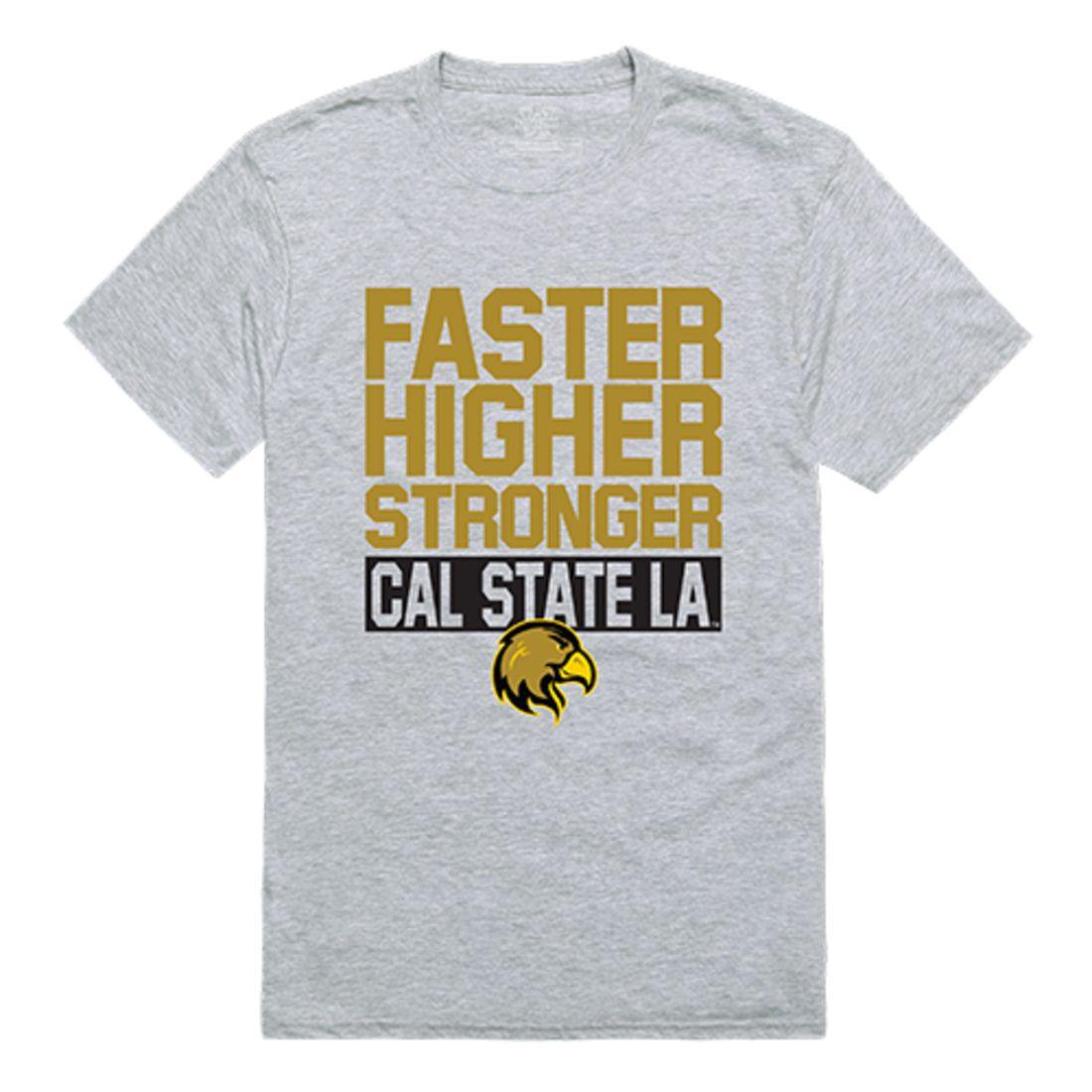 Cal State University Los Angeles Golden Eagles Workout T-Shirt Heather Grey-Campus-Wardrobe