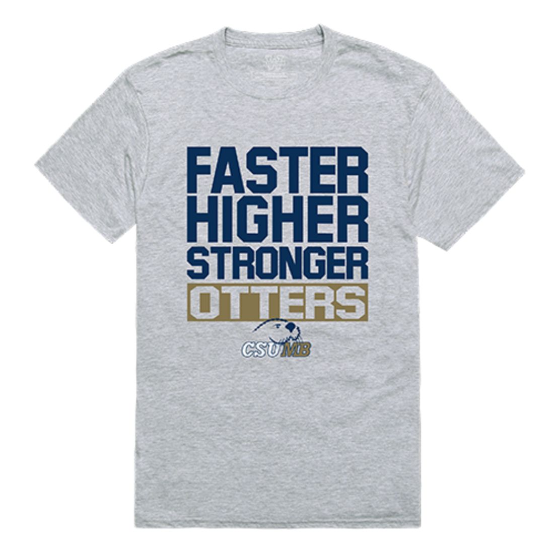 CSUMB Cal State University Monterey Bay Otters Workout T-Shirt Heather Grey-Campus-Wardrobe