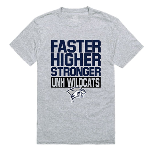 UNH University of New Hampshire Wildcats Workout T-Shirt Heather Grey-Campus-Wardrobe
