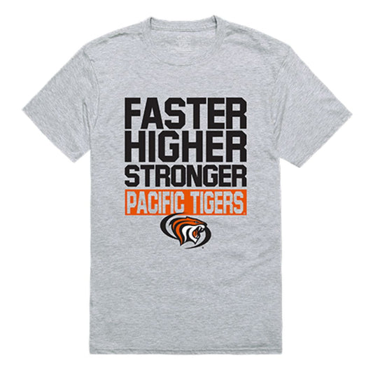 University of the Pacific Tigers Workout T-Shirt Heather Grey-Campus-Wardrobe