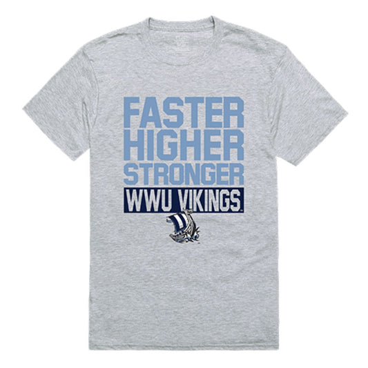 Western Washington University WWU Vikings Workout T-Shirt Heather Grey-Campus-Wardrobe