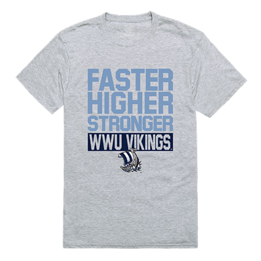 Western Washington University WWU Vikings Workout T-Shirt Heather Grey-Campus-Wardrobe