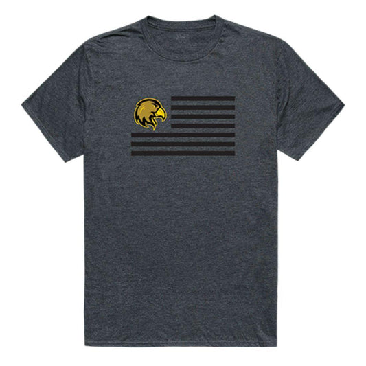 Cal State University Los Angeles Golden Eagles USA Flag T-Shirt Heather Charcoal-Campus-Wardrobe