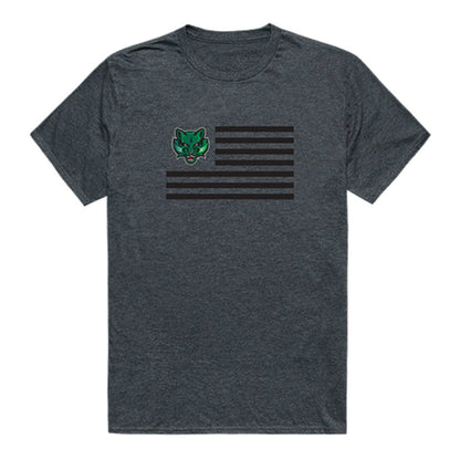 SUNY Binghamton University Bearcats USA Flag Tee T-Shirt Heather Charcoal-Campus-Wardrobe