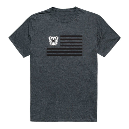 Butler University Bulldog USA Flag Tee T-Shirt Heather Charcoal-Campus-Wardrobe