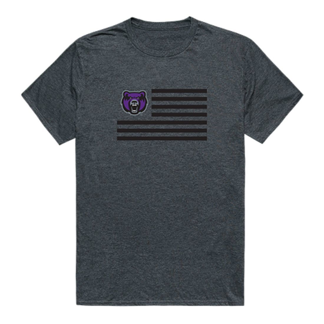 UCA University of Central Arkansas Bears USA Flag Tee T-Shirt Heather Charcoal-Campus-Wardrobe