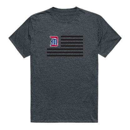 UDM University of Detroit Mercy Titans USA Flag Tee T-Shirt Heather Charcoal-Campus-Wardrobe