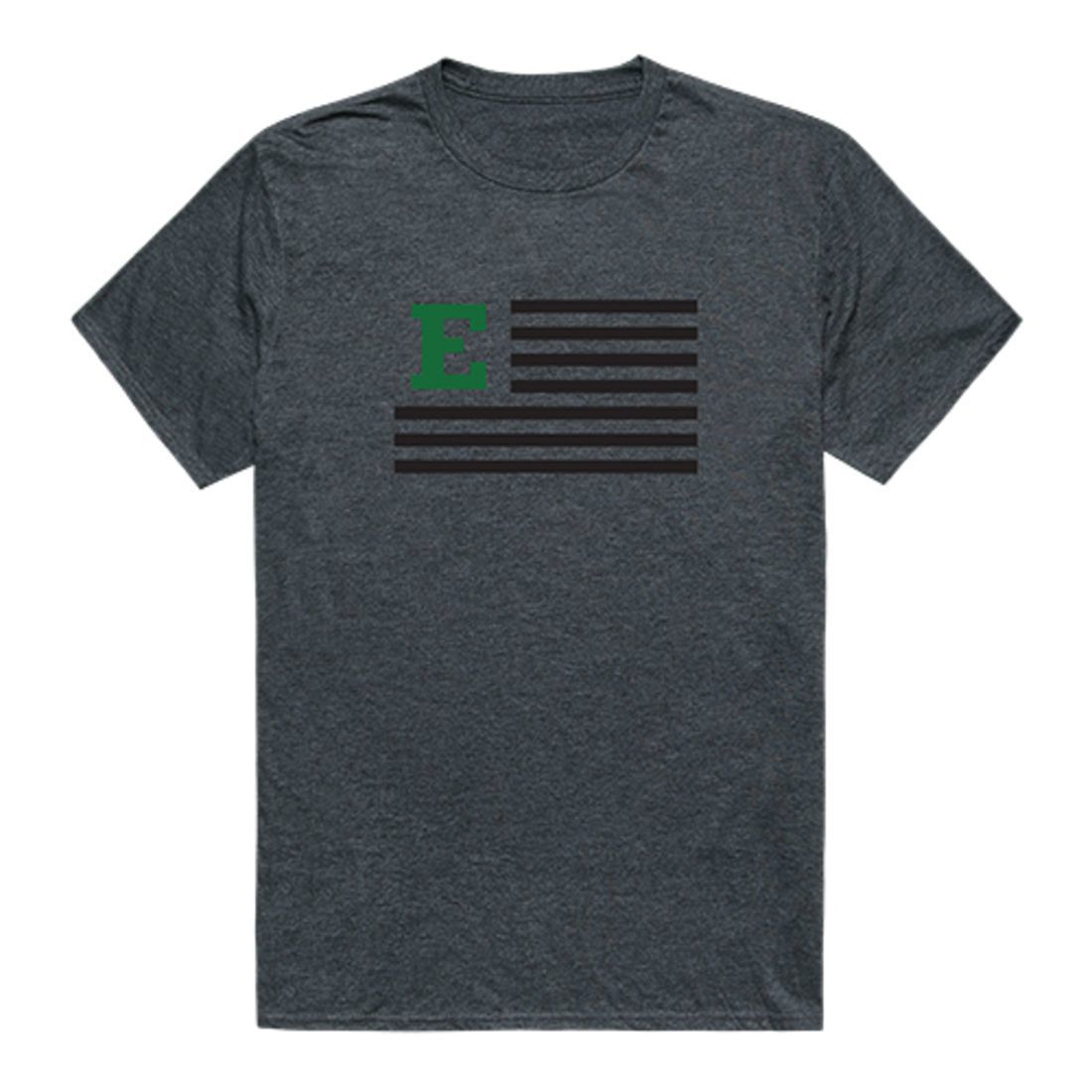 EMU Eastern Michigan University Eagles USA Flag Tee T-Shirt Heather Charcoal-Campus-Wardrobe