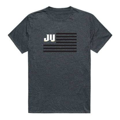 JU Jacksonville University Dolphin USA Flag Tee T-Shirt Heather Charcoal-Campus-Wardrobe